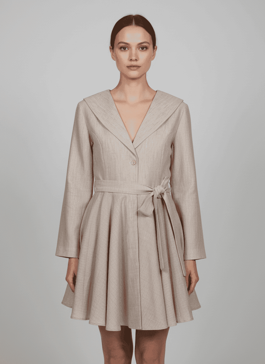 Coat With Wide Shawl Lapel