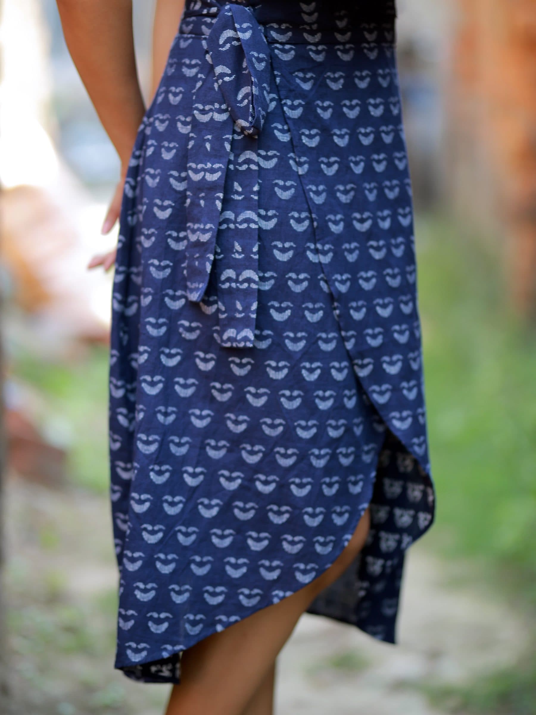 Jamdani Adjustable Wrap Skirt 