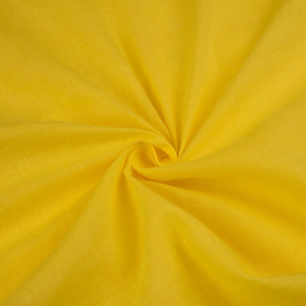 Plain Yellow Khadi Cotton 65 GSM Handwoven Fabric 6
