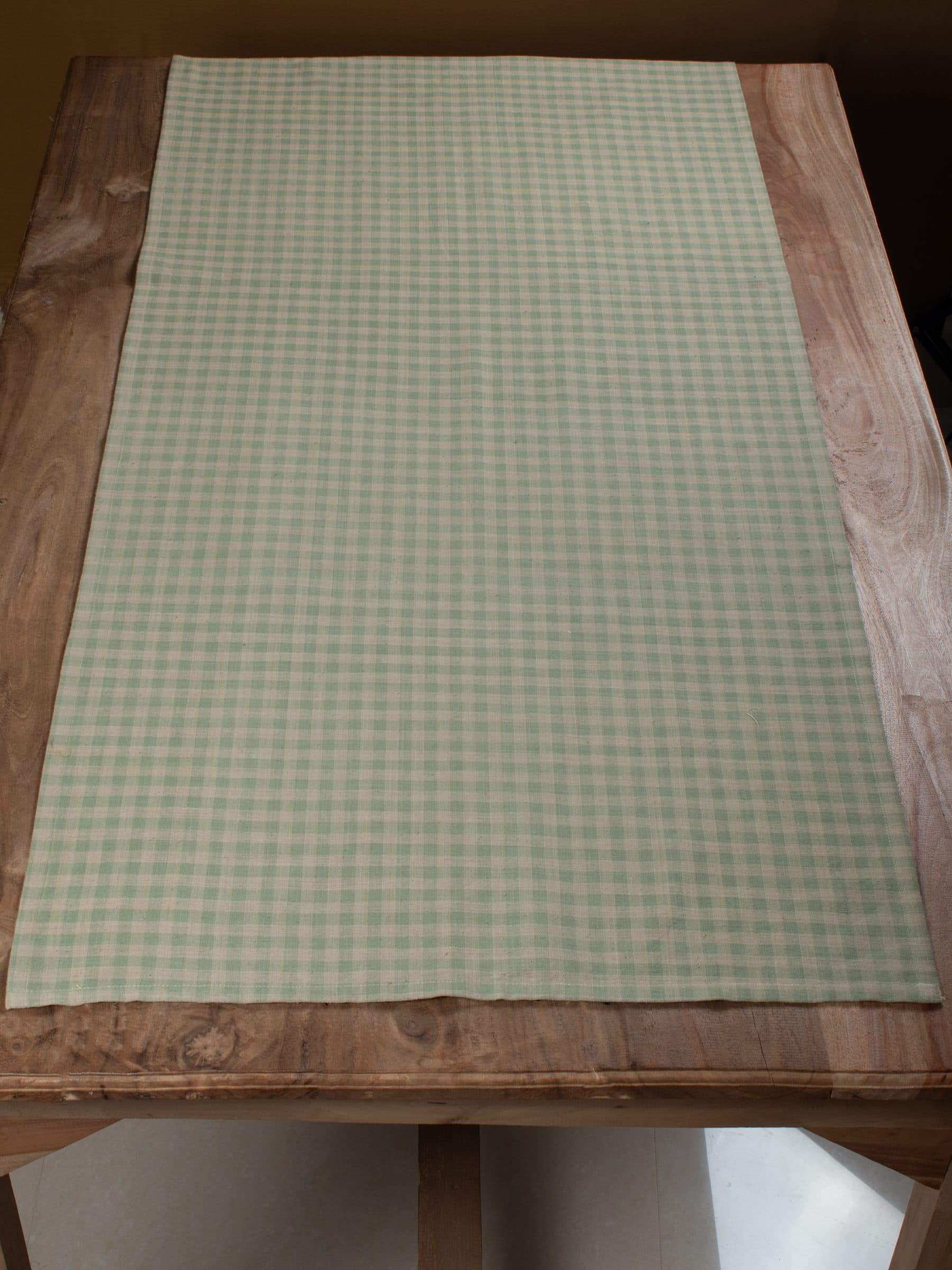 Natural dyed Handspun Khadi Table Runner