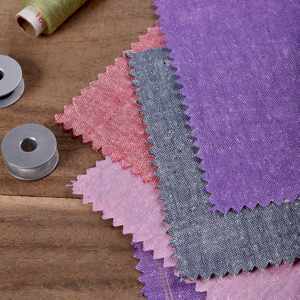 Chambray & Solids Dyed Khadi Cotton Design Swatches (4 *4 Inch, 60 GSM - 202 GSM, Up to 60 Swatches)
