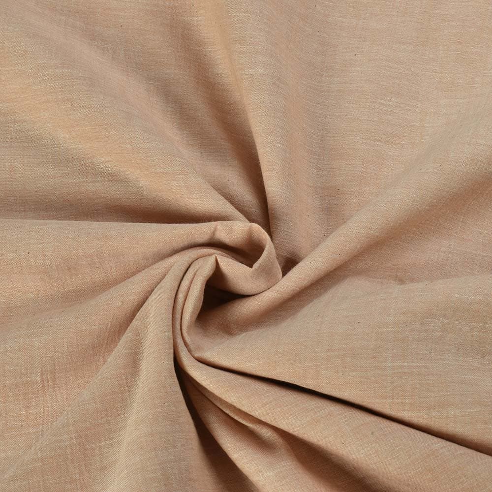 Chambray Beige Khadi Cotton 75 GSM Handwoven Fabric H42