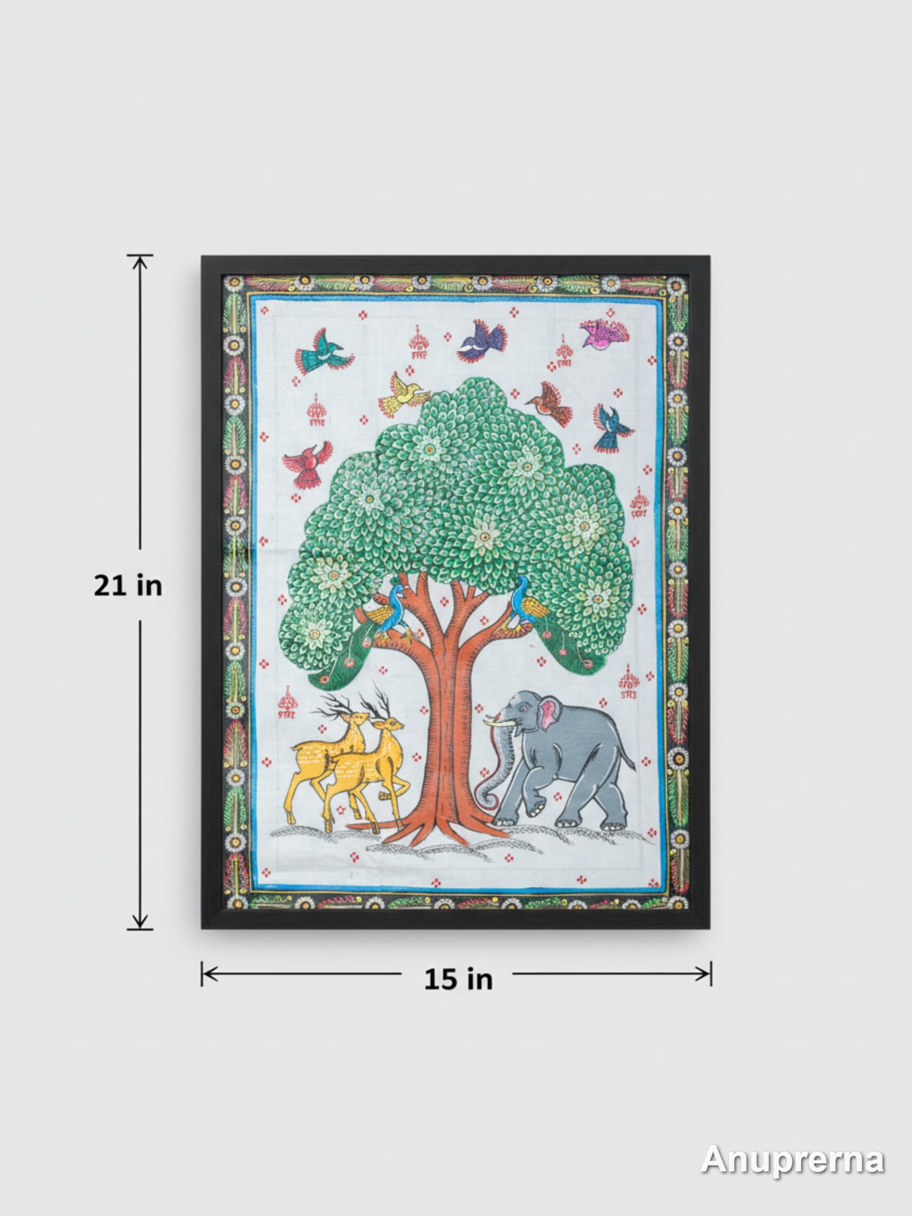 Animals & Tree Pattachitra Wall Art Decor