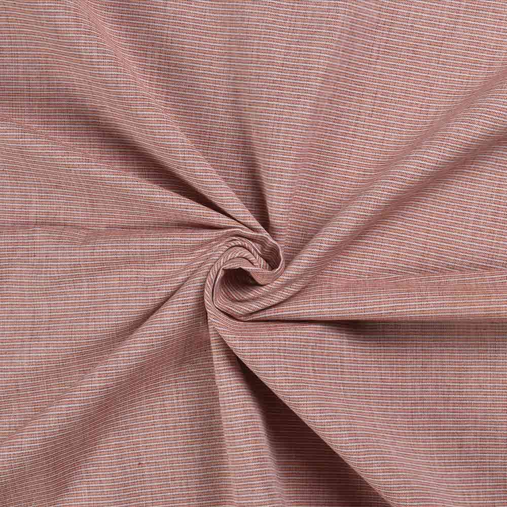 Stripe Brown Pure Cotton 103 GSM Handwoven Fabric 262