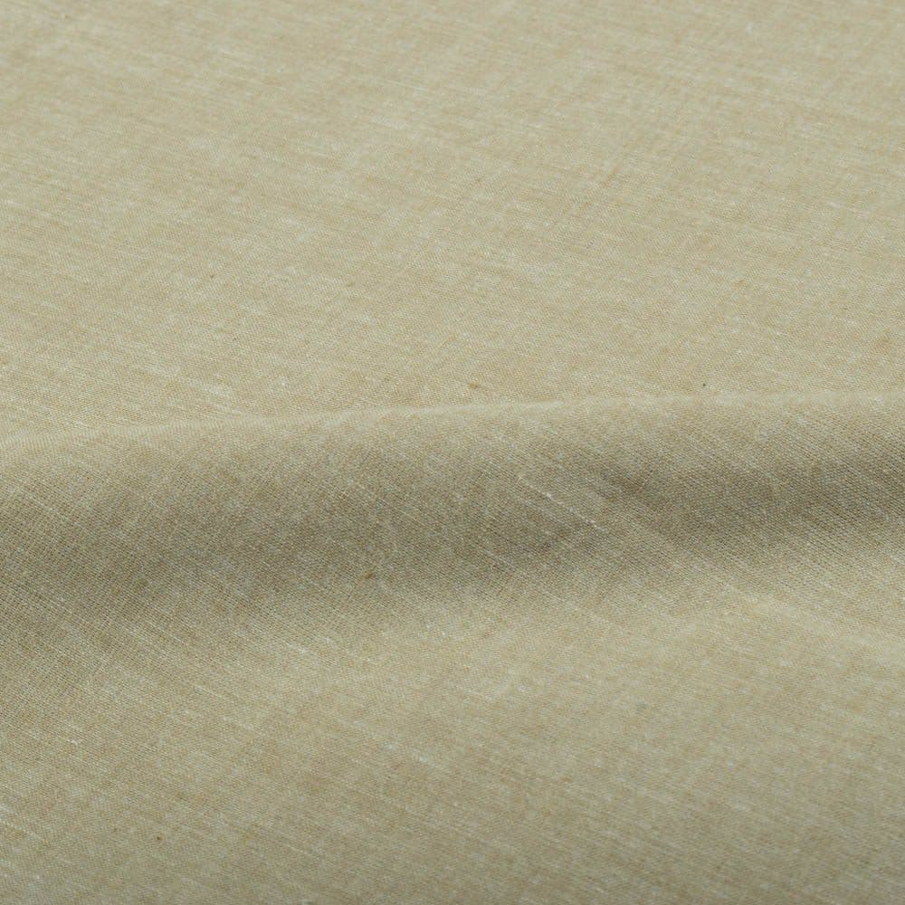 Chambray Mustard Khadi Cotton 75 GSM Handwoven Fabric H49