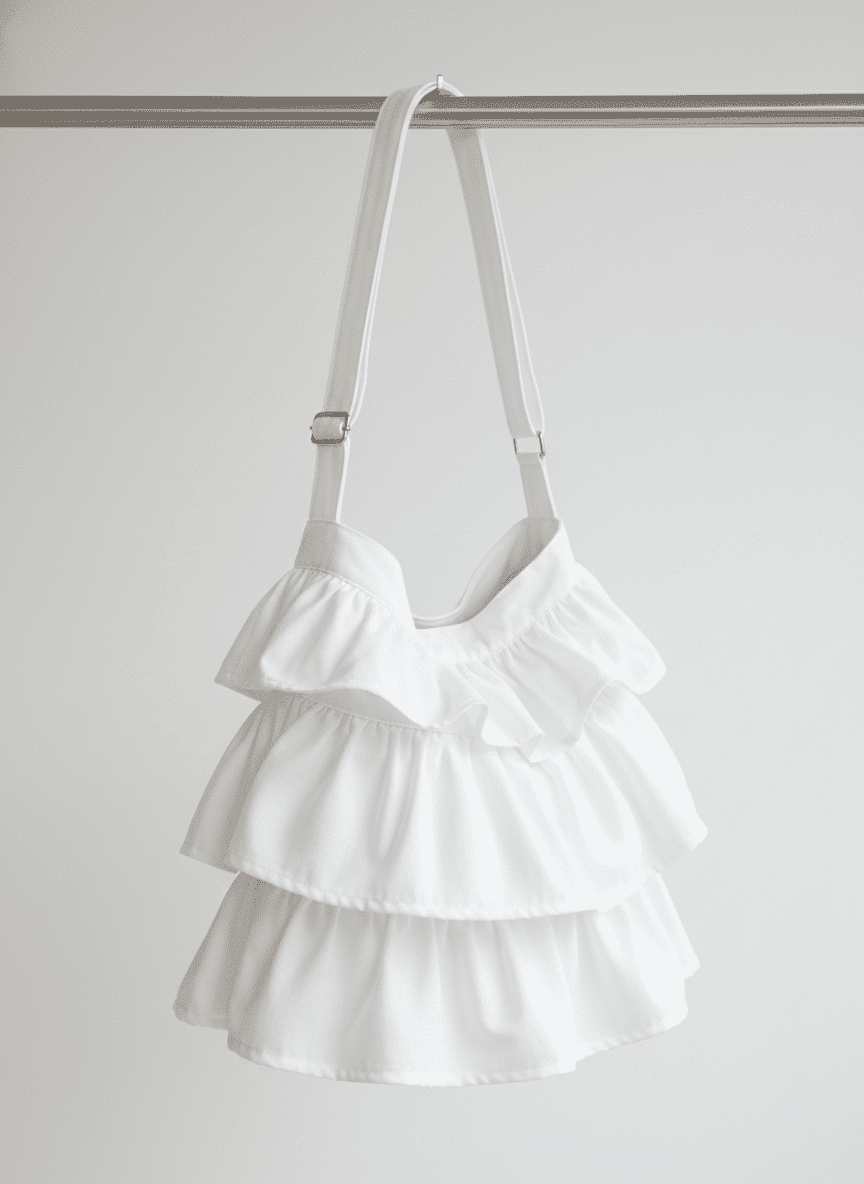 Ruffled Tote Bag