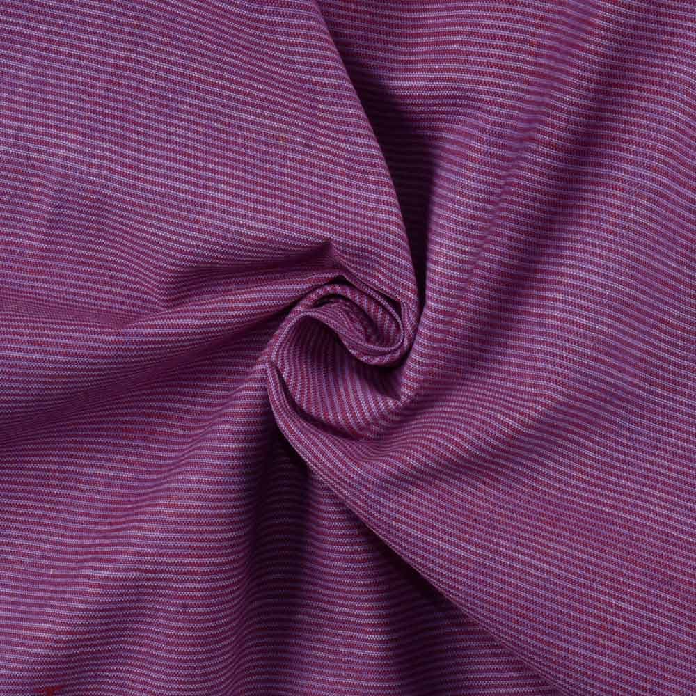 Chambray Purple Khadi Cotton 158 GSM Handwoven Fabric Mt5