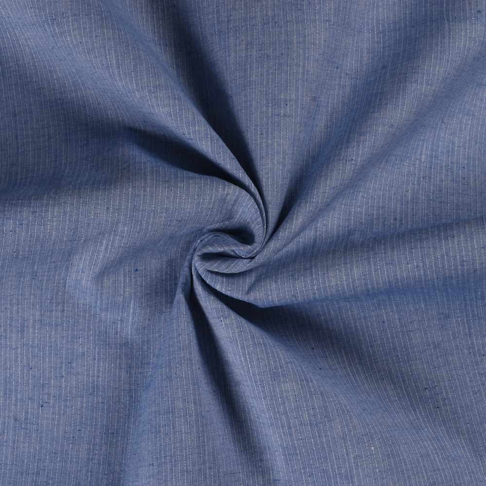 Stripe Sky Blue Pure Cotton 95 GSM Handwoven Fabric