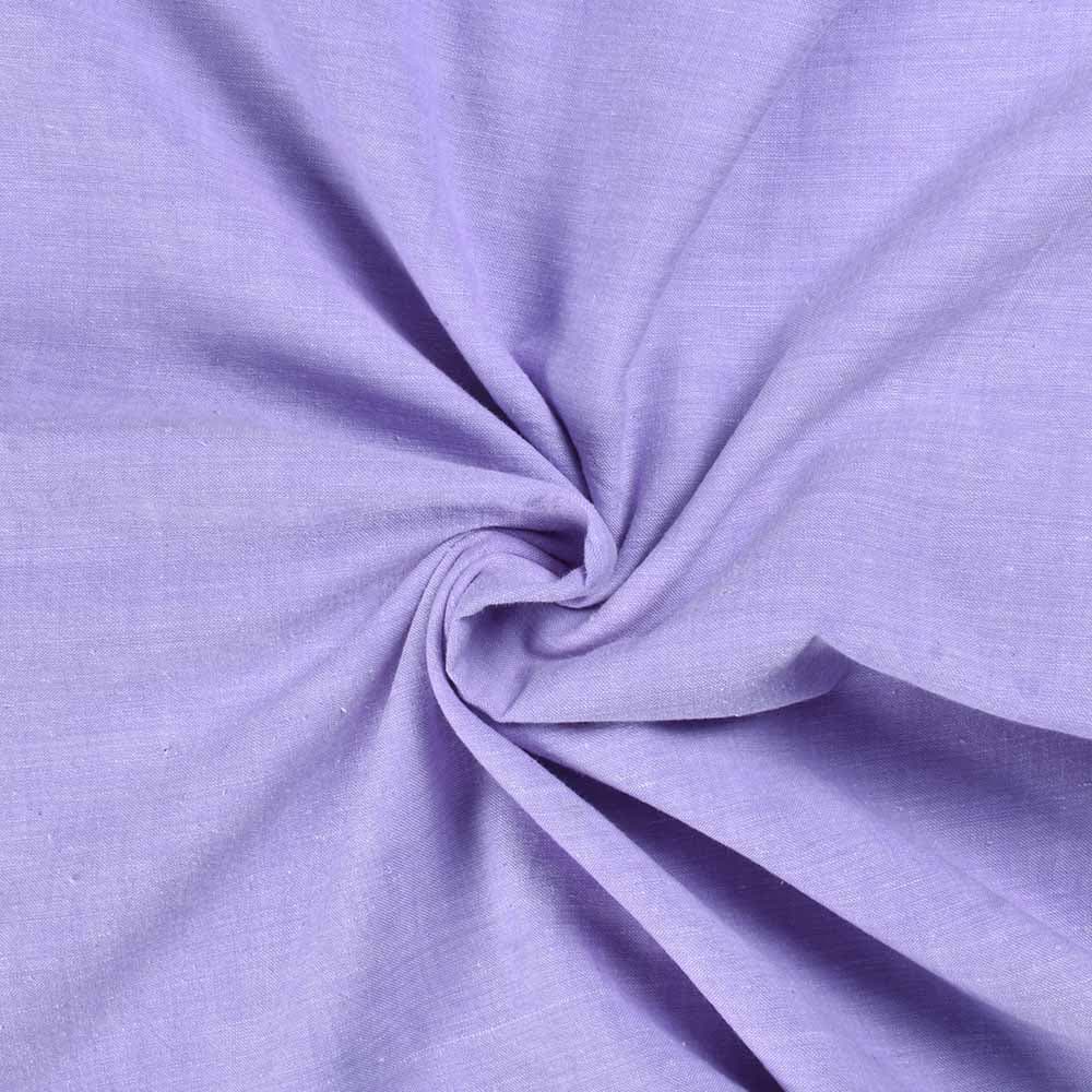 Chambray Purple Khadi Cotton 115 GSM Handwoven Fabric