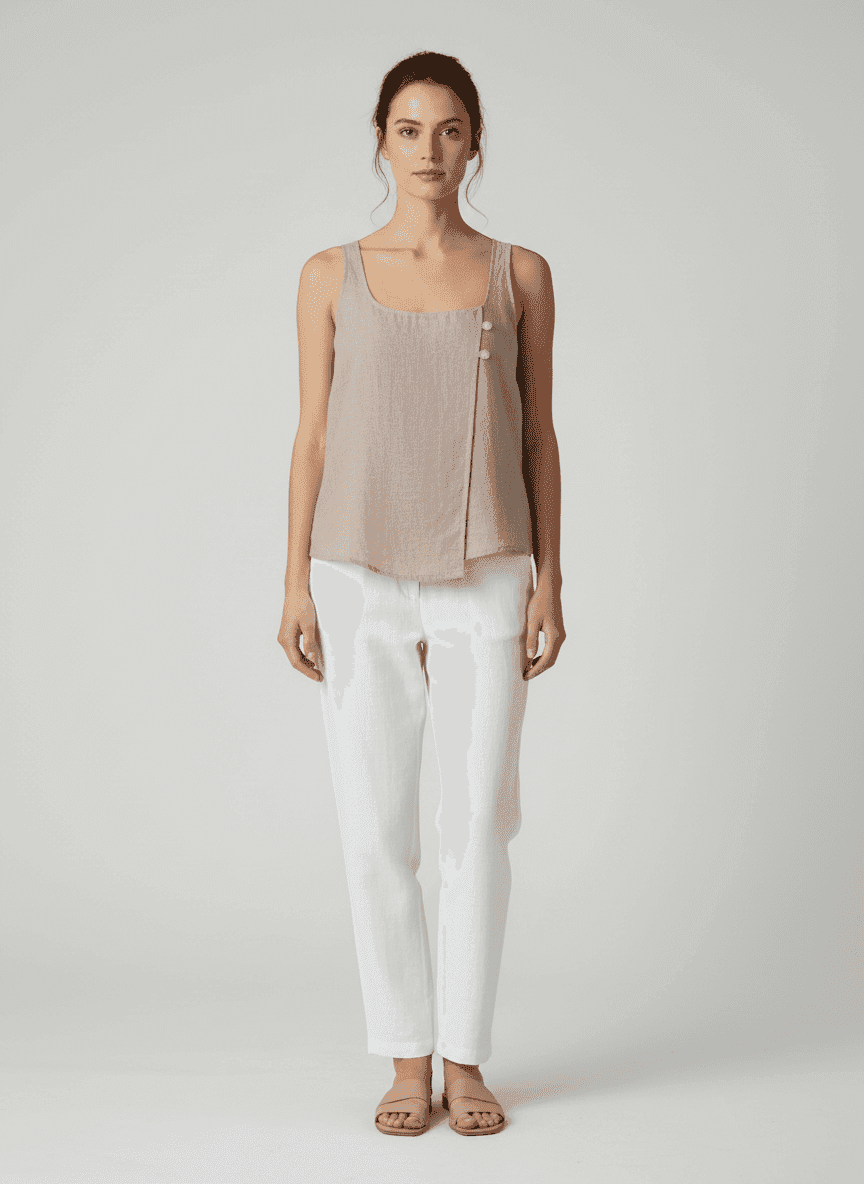 Sleeveless Asymmetric Top