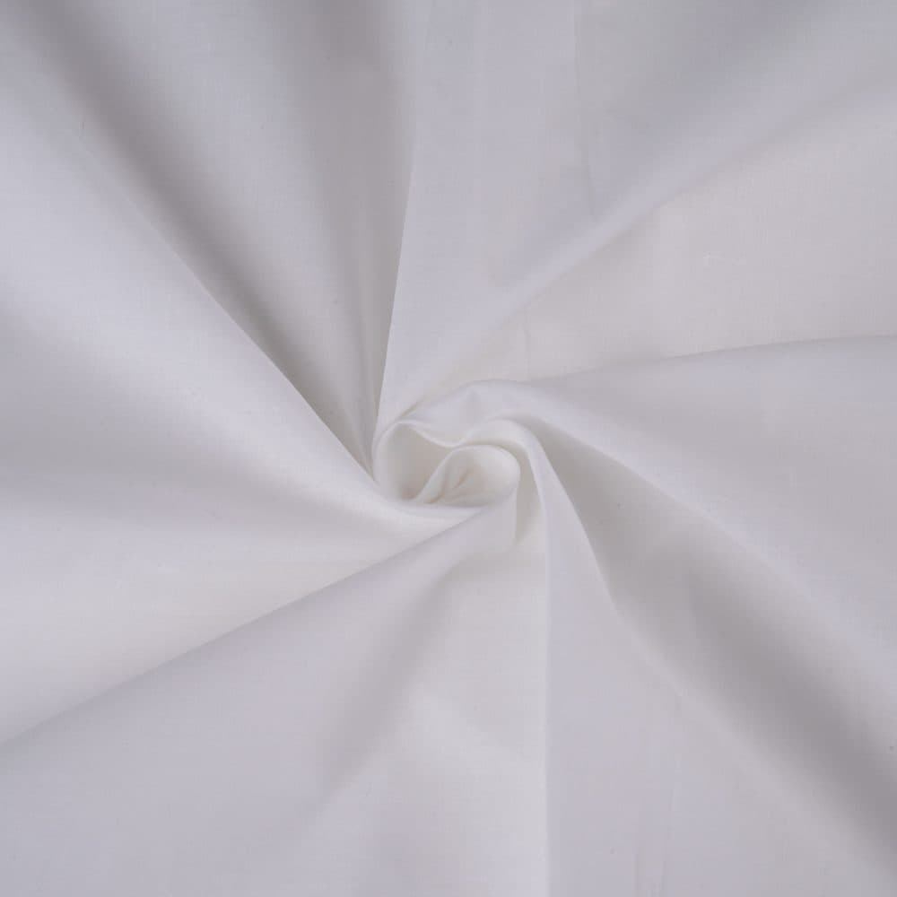 White Cotton 64 GSM Handwoven Fabric - Bleached White & Dyeable