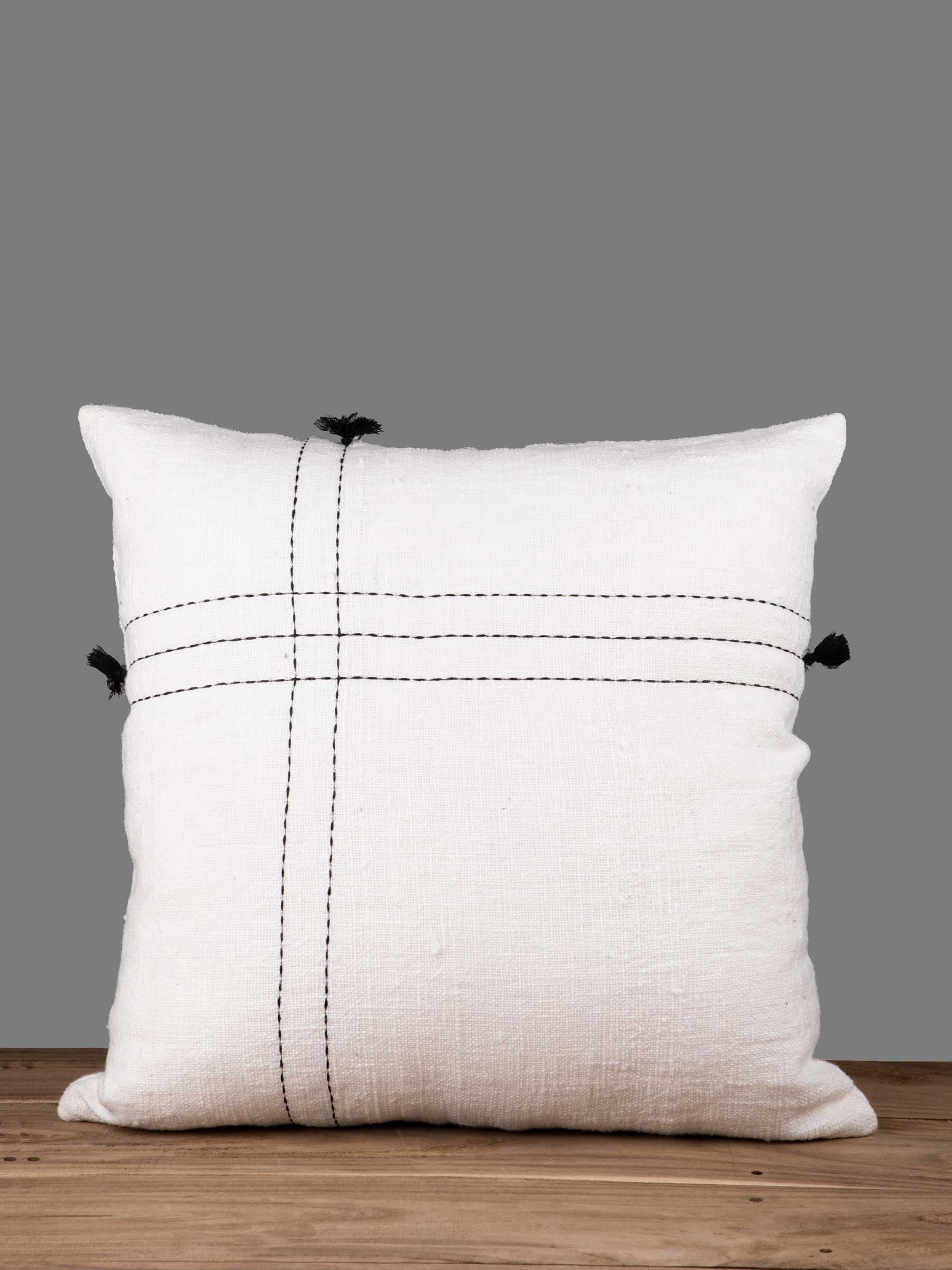 Pure Cotton & Khadi Embroidered Cushion Cover