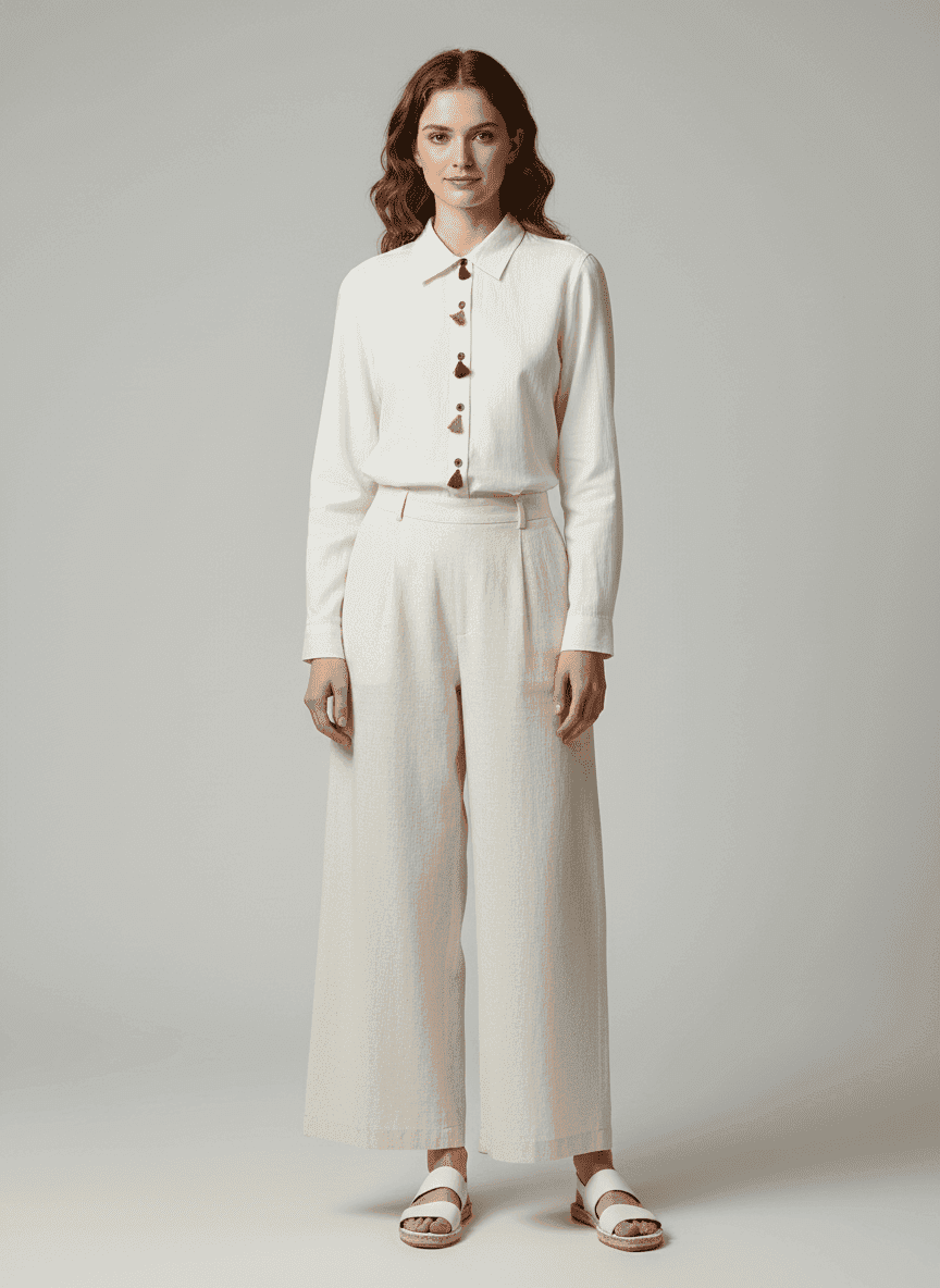 Multicoloured Tassel Embellished Shirt