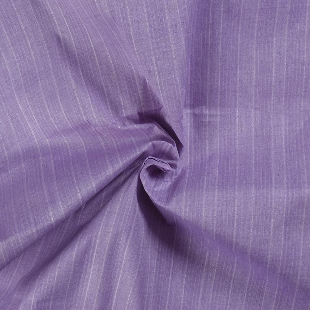 Stripe Purple Pure Cotton 80 GSM Handwoven Fabric