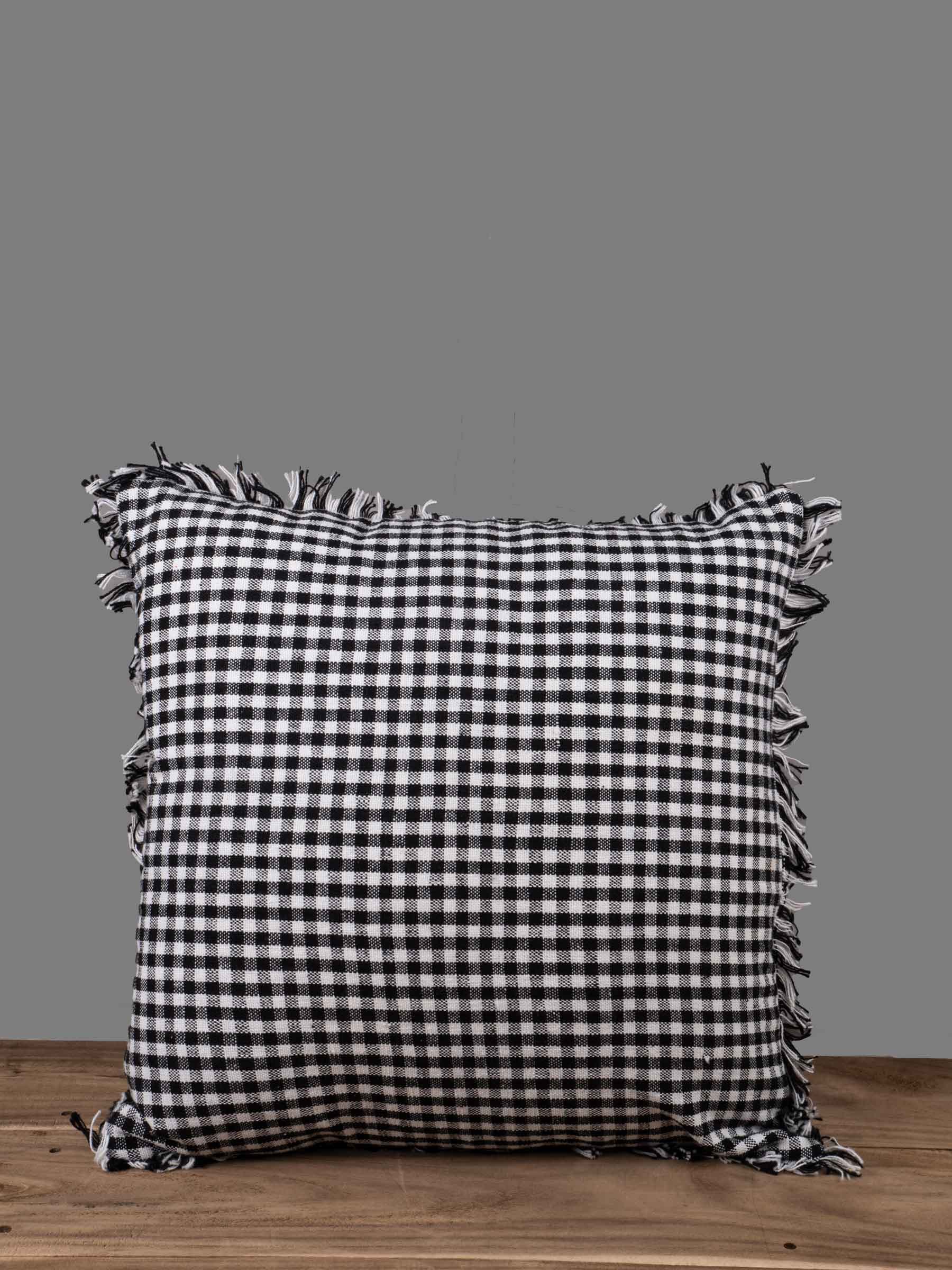 Gingham Check Square Cushion Cover 