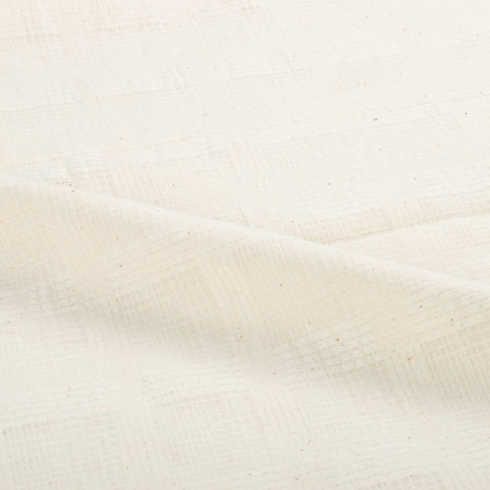 Cream Check Khadi Cotton 125 GSM Handwoven Fabric
