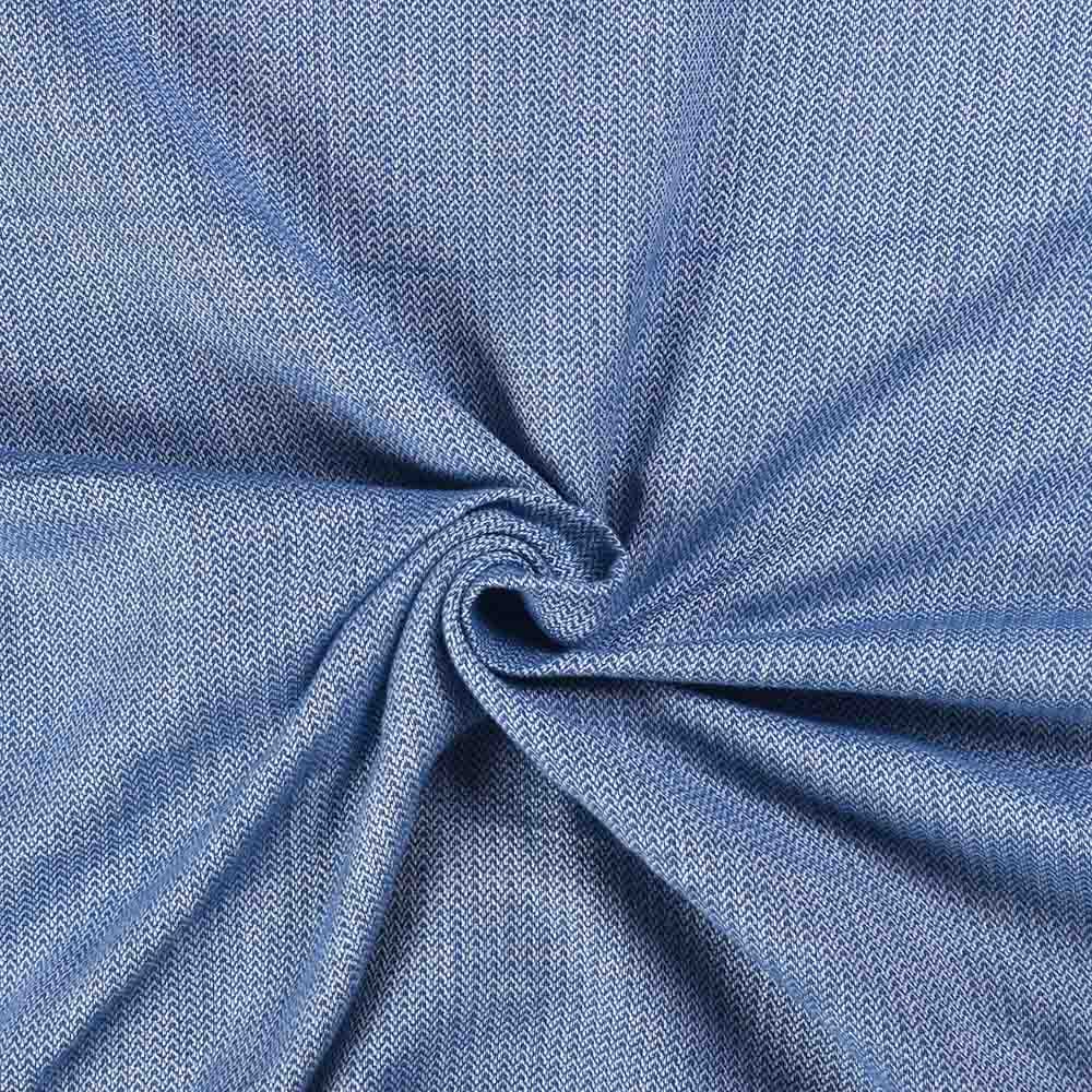Herringbone Blue 100 GSM Pure Cotton Handwoven Fabric