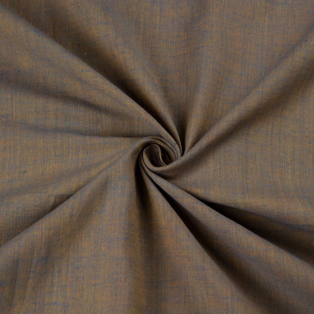 Cross Colour Olive Pure Cotton 92 GSM Handwoven Fabric