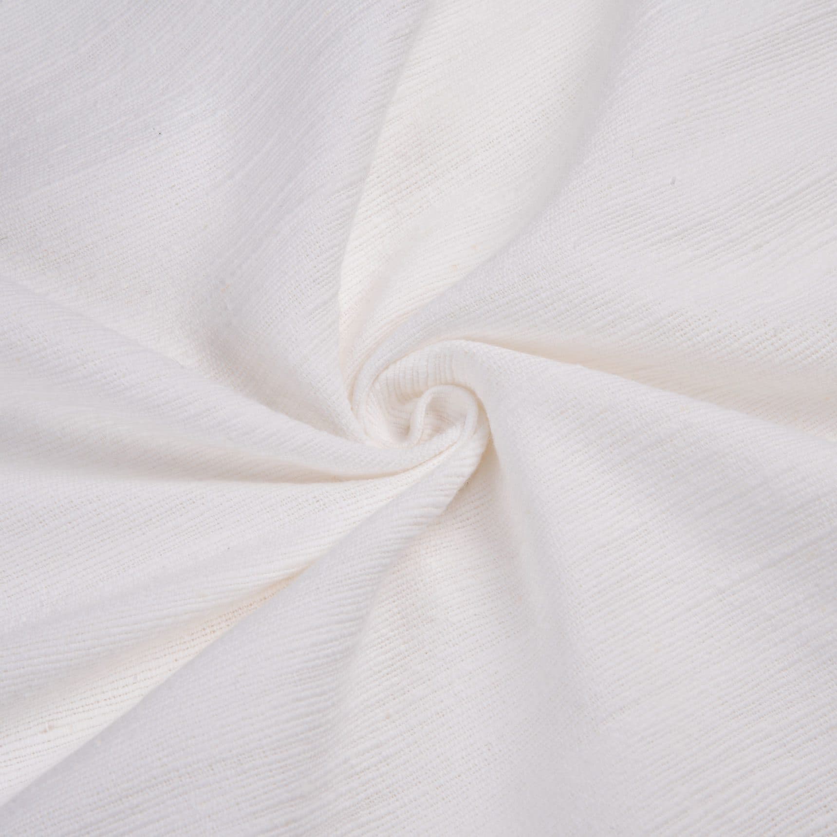 Plain White Natural Organic Khadi Cotton 246 GSM Fabric