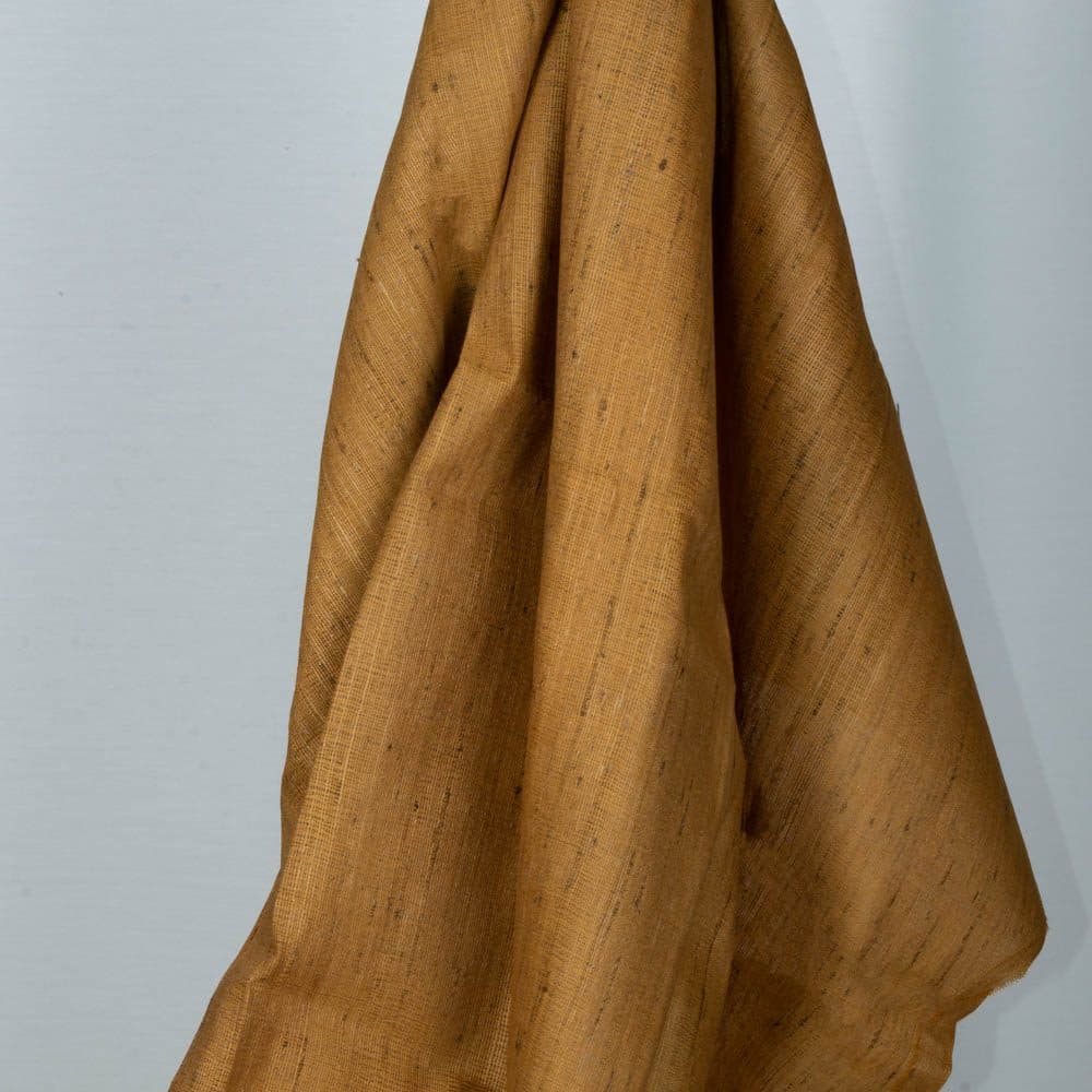 Plain Mustard Yellow Natural Ketya Silk Cotton Blend 150 GSM Handwoven Fabric