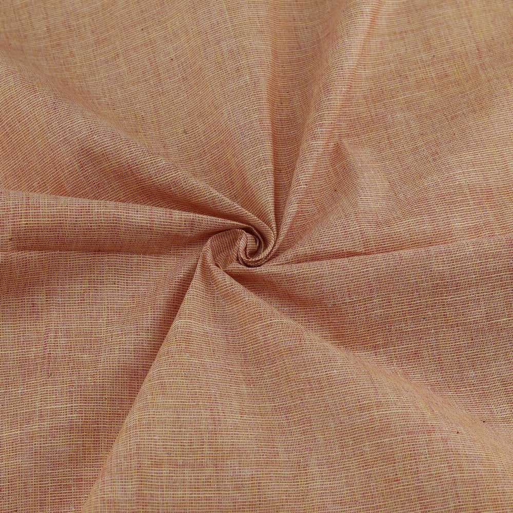 Chambray Brown Khadi Cotton 110 GSM Handwoven Fabric Me5