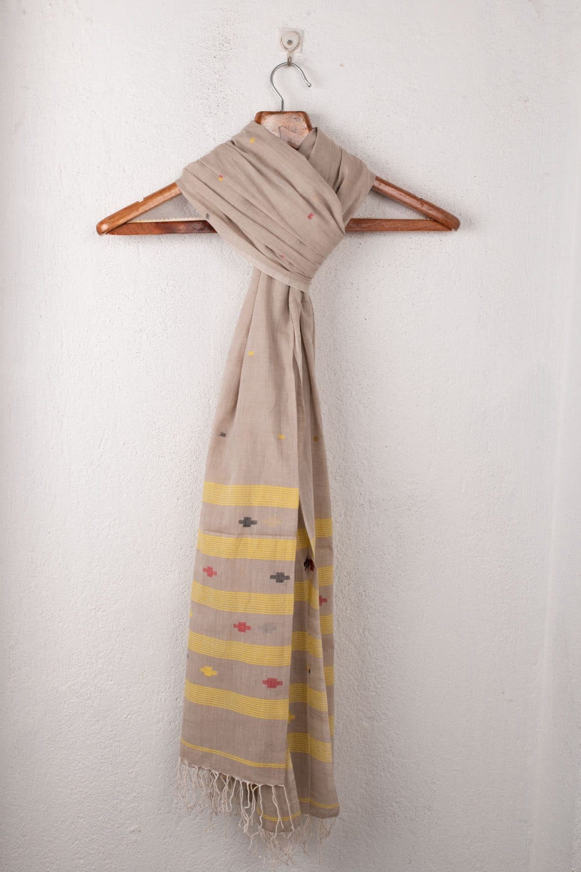 Handwoven Grey Scarf 87