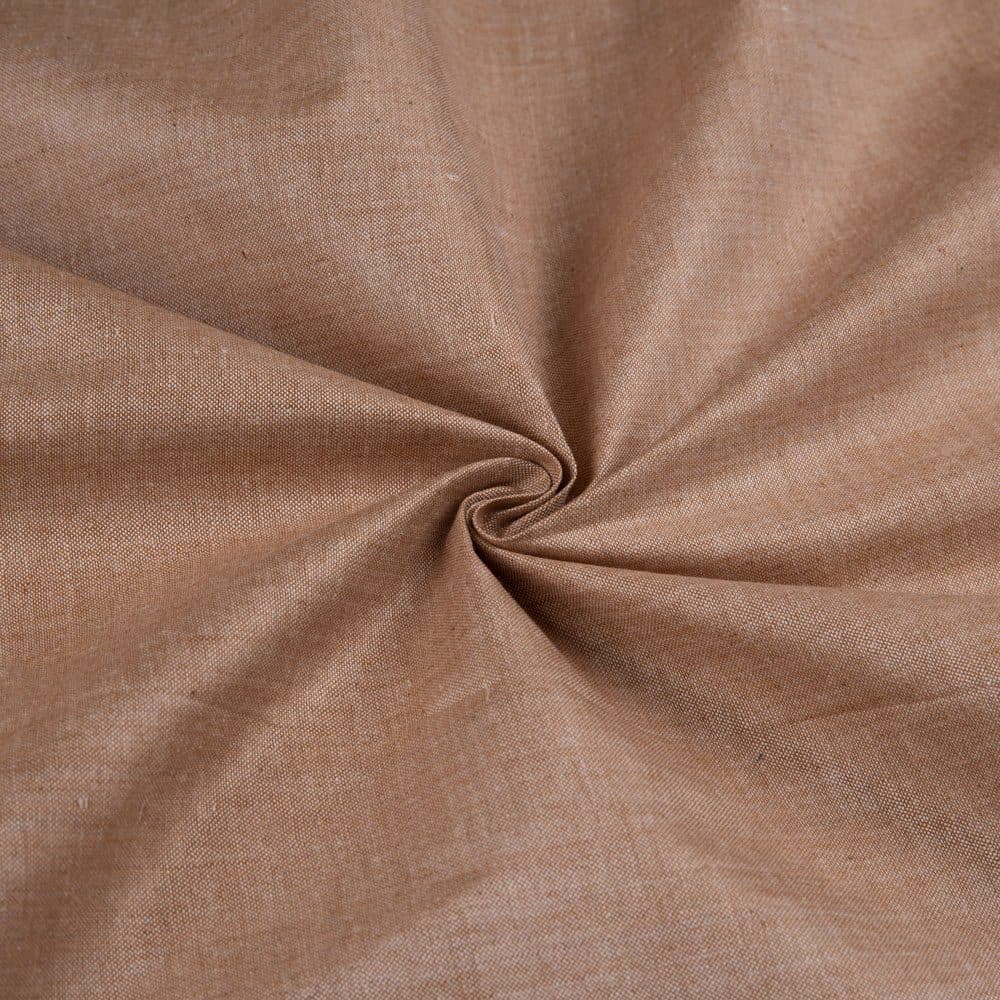 Plain Brown Pure Cotton 92 GSM Handwoven Fabric