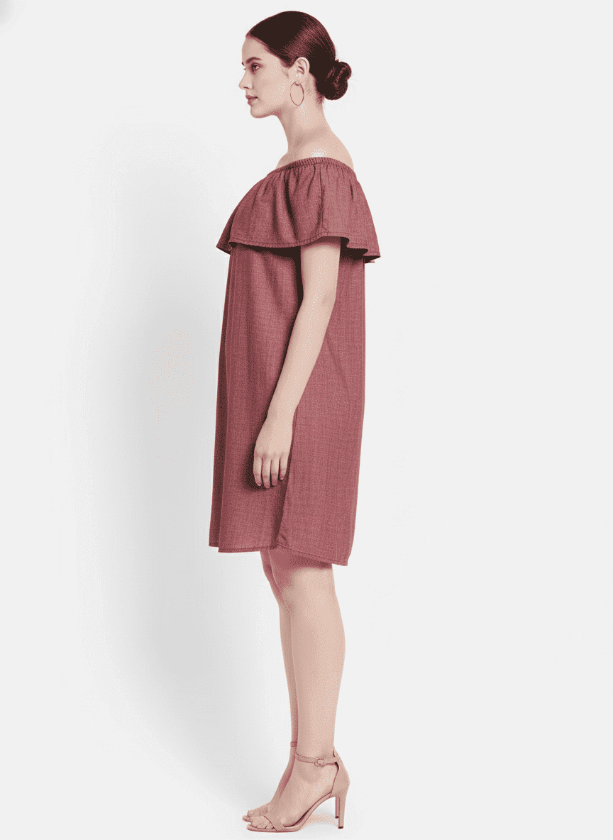 Off Shoulder Shift Dress