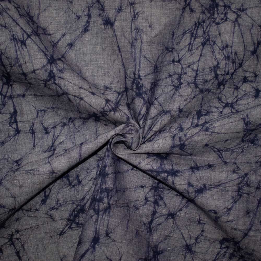 Abstract Purple Batik Printed Khadi Cotton 105 GSM Handwoven Fabric
