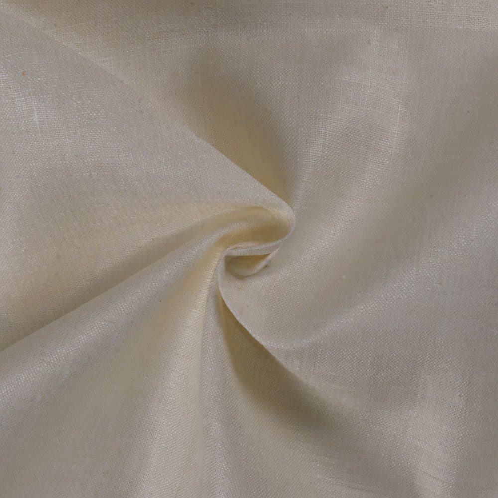 Plain Natural Matka Silk Linen Blend 116 GSM Handwoven Fabric