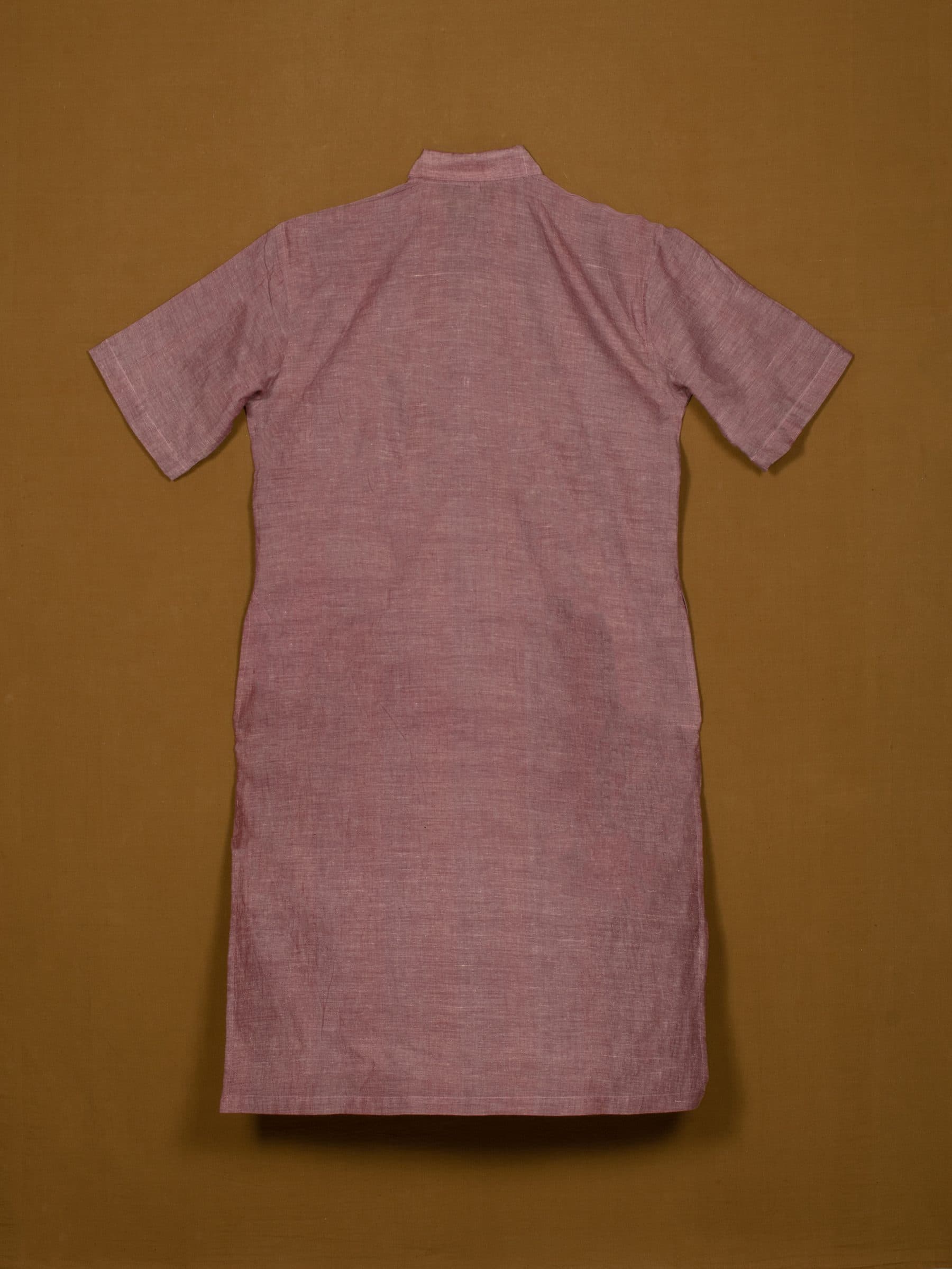Plain Polo Sem Botao Collared Kurta With Half Sleeves - Thigh Length		