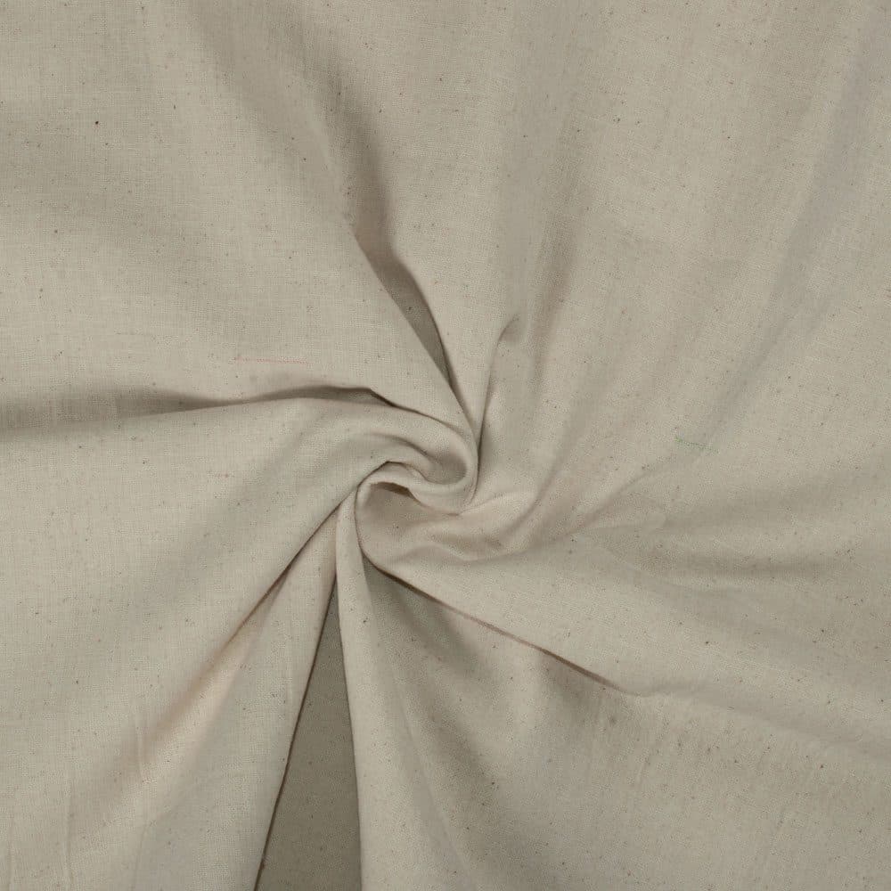 Plain Cream Natural Organic Khadi Cotton 145 GSM Mercerized Fabric 