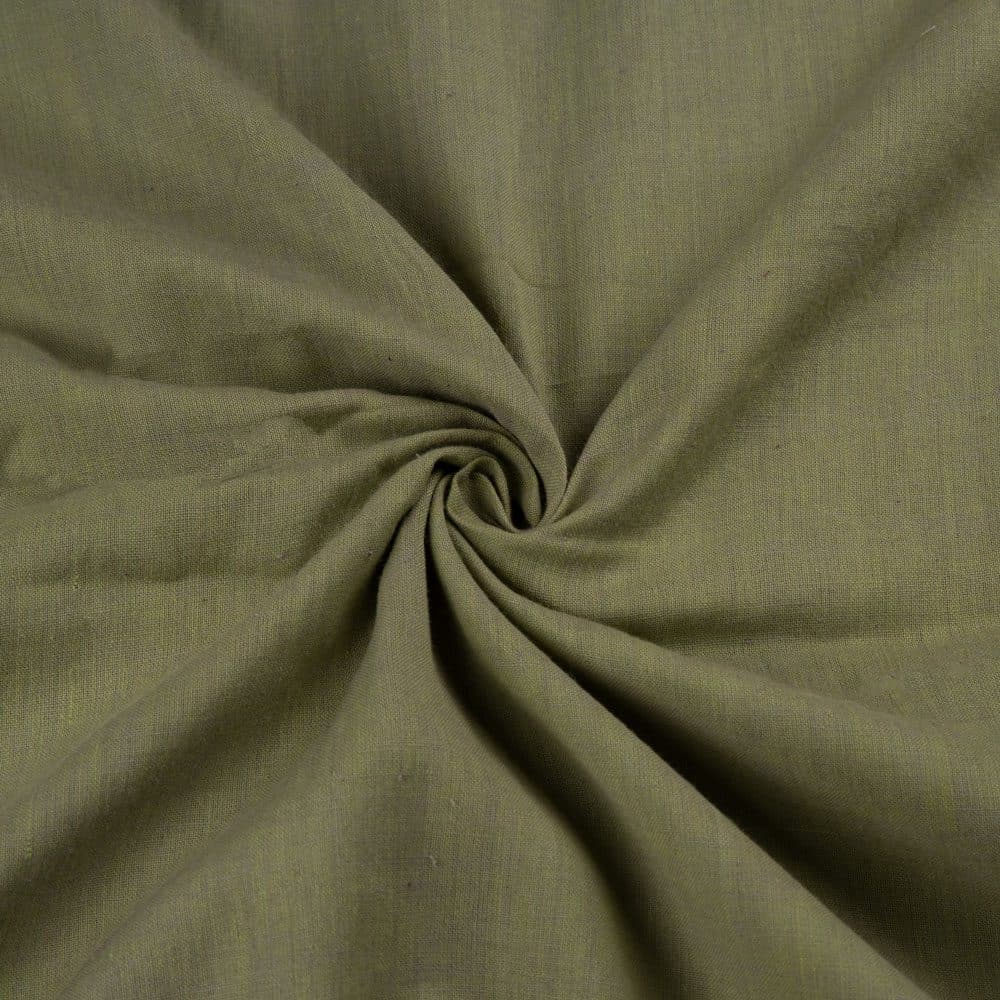 Cross Colour Green Pure Cotton 92 GSM Handwoven Fabric