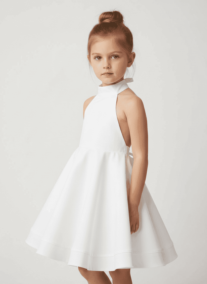 Grand Halter Neck Kids Dress