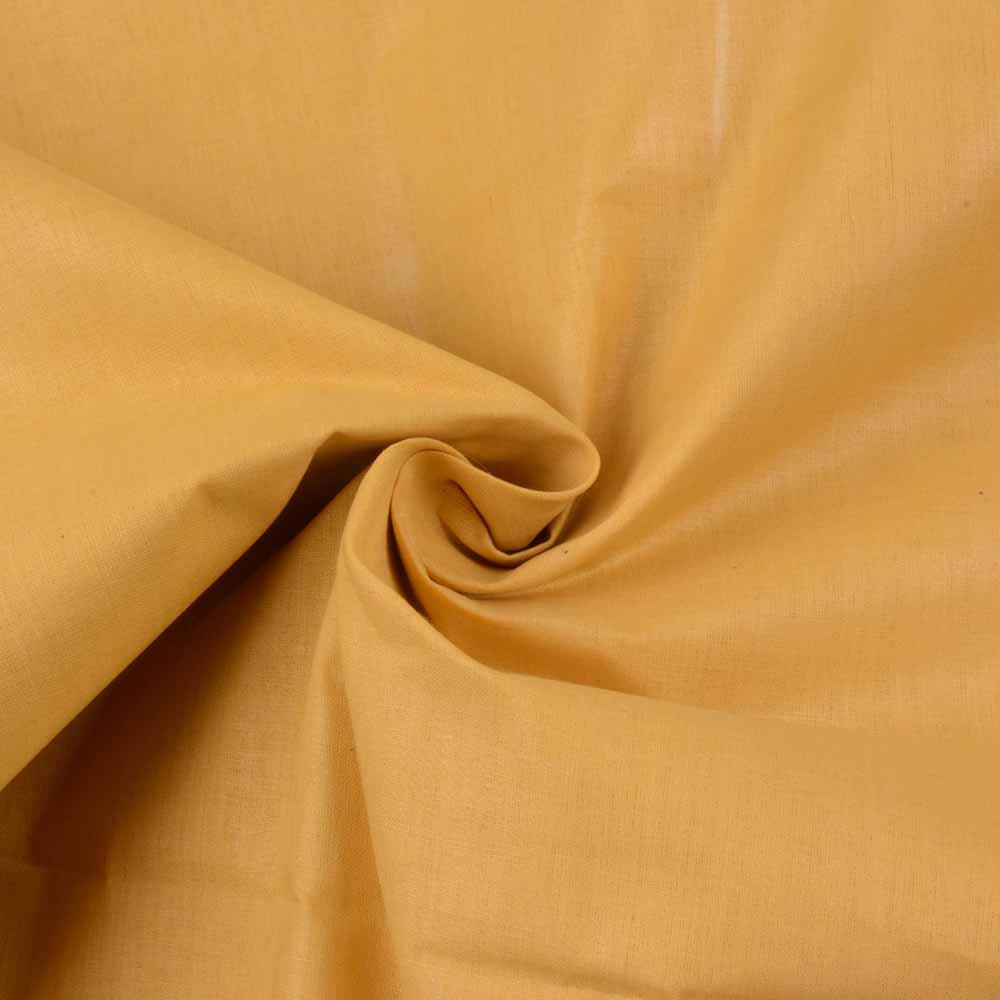 Plain Yellow Pure Cotton 63 GSM Handwoven Fabric