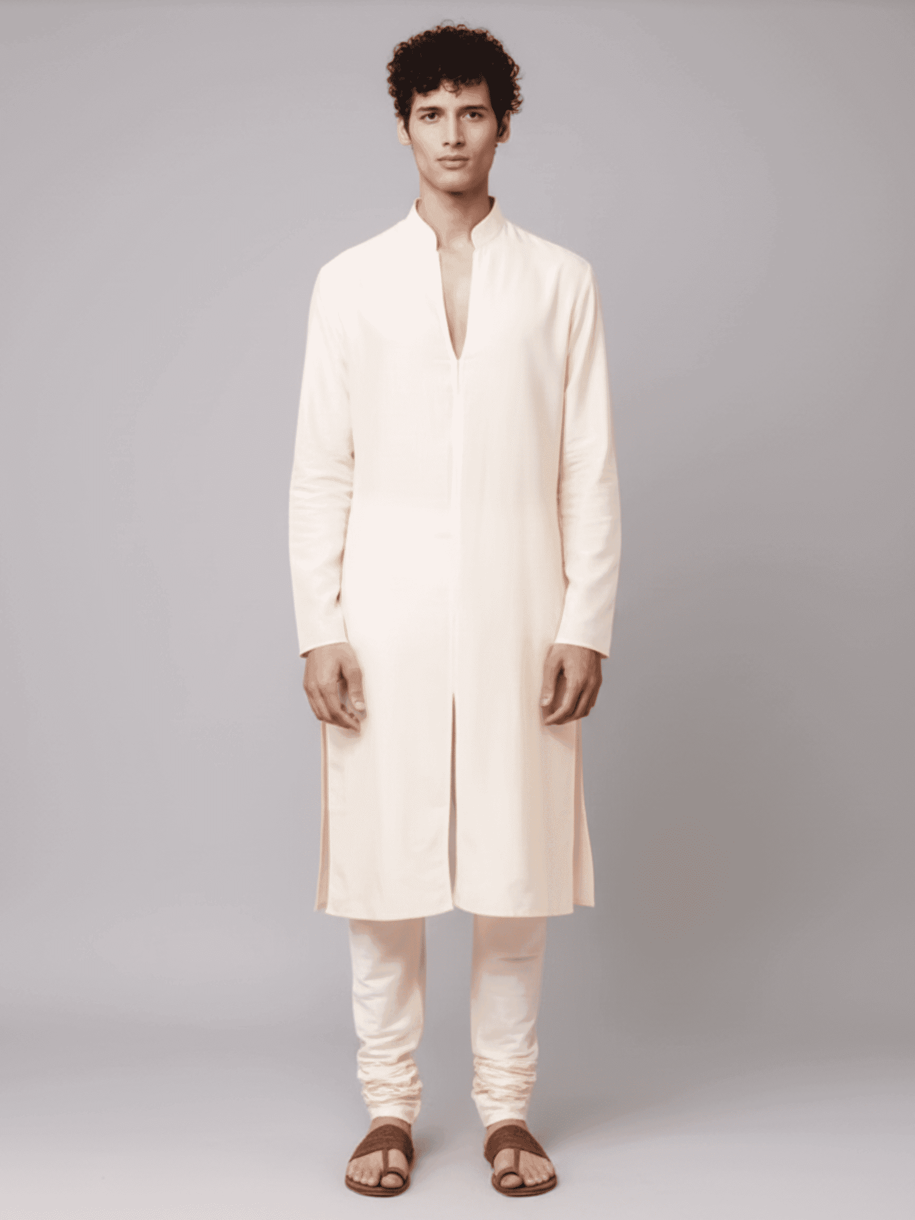 Open Collar Men's Kurta