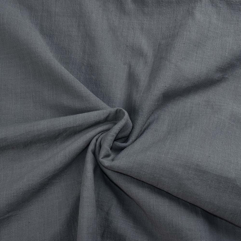Slub Dark Grey Khadi Fabric - 107 GSM Handspun & Handwoven
