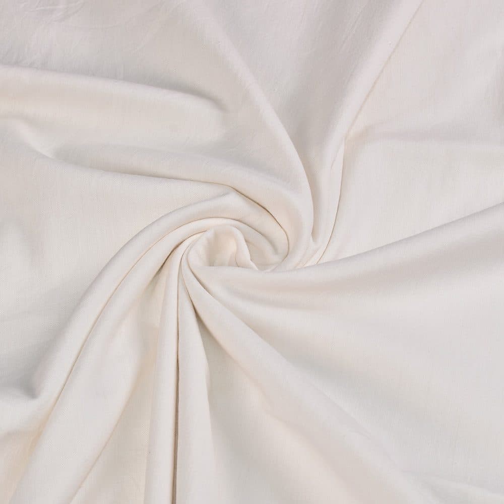 White Muslin Cotton 120 GSM Fabric - Bleached White & Dyeable