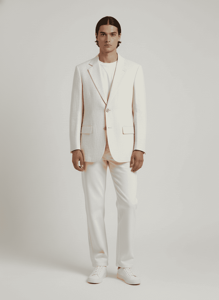Squared Collared Coat With Notch Lapel- Side Flap Pockets