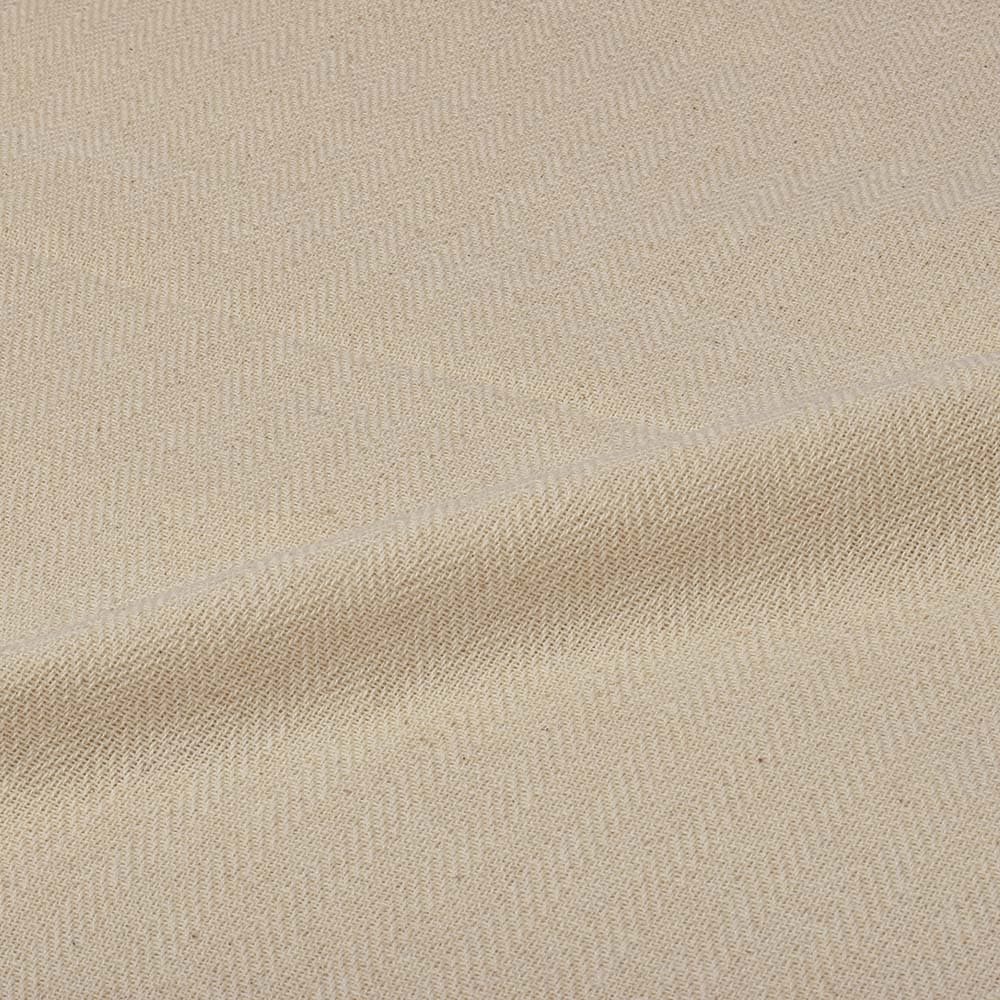 Herringbone Cream Pure Cotton 170 GSM Handwoven Fabric