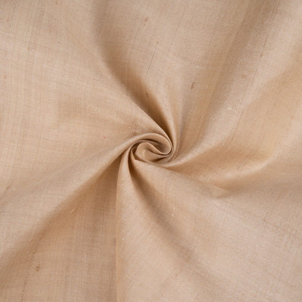 Plain Natural Pure Tussar Silk 105 GSM Handwoven Fabric