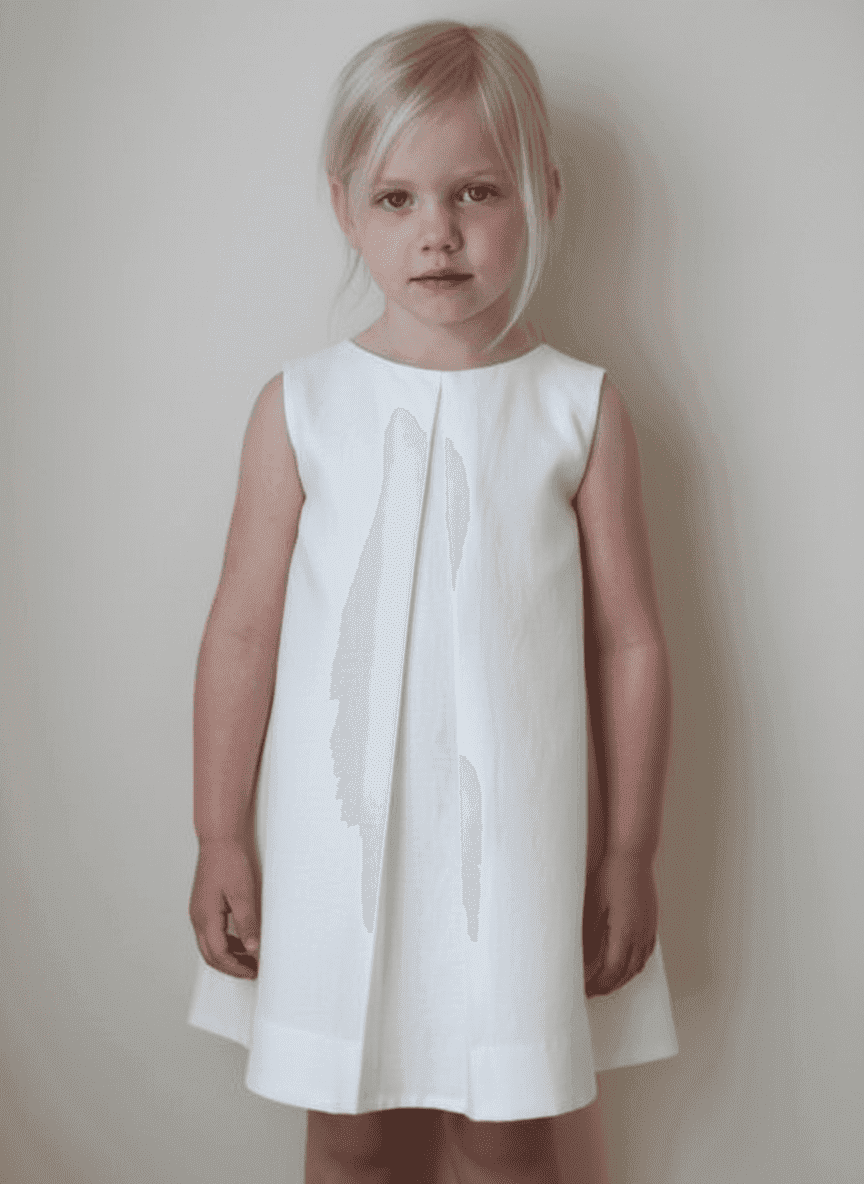 Centre Pleat Kids Shift Dress
