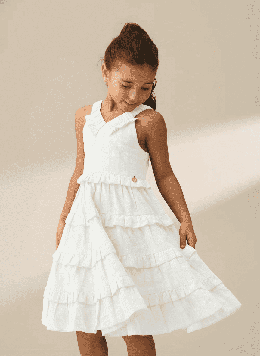Tiered Ruffles Kid's Dress