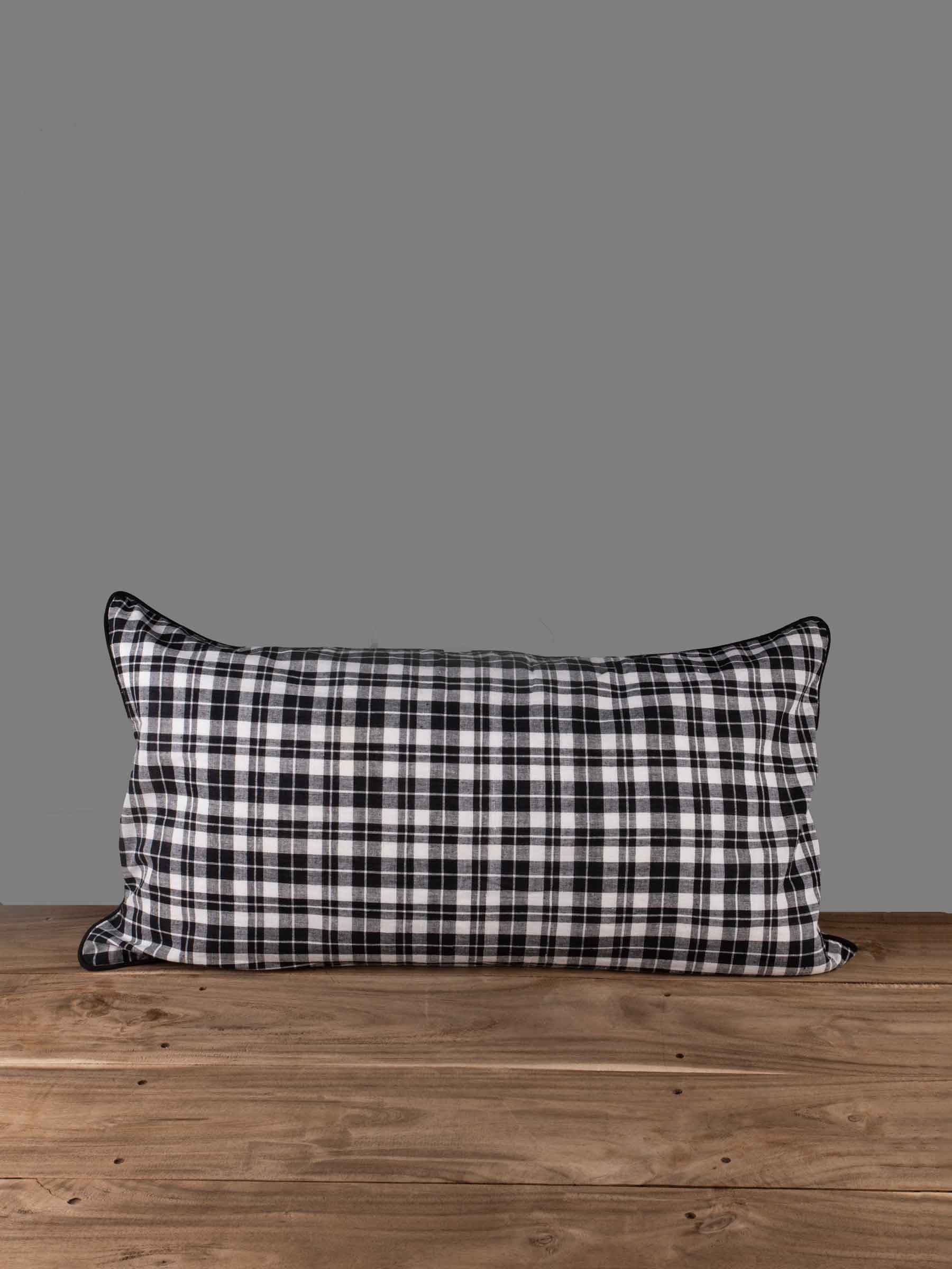 Checks Lumbar Cushion Cover