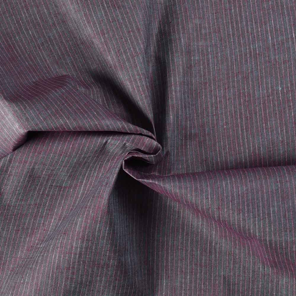 Stripe Purple Pure Cotton 64 GSM Handwoven Fabric