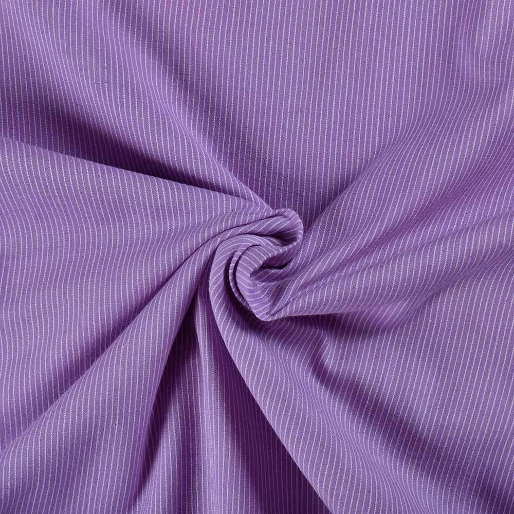 Stripe Purple Pure Cotton 98 GSM Handwoven Fabric