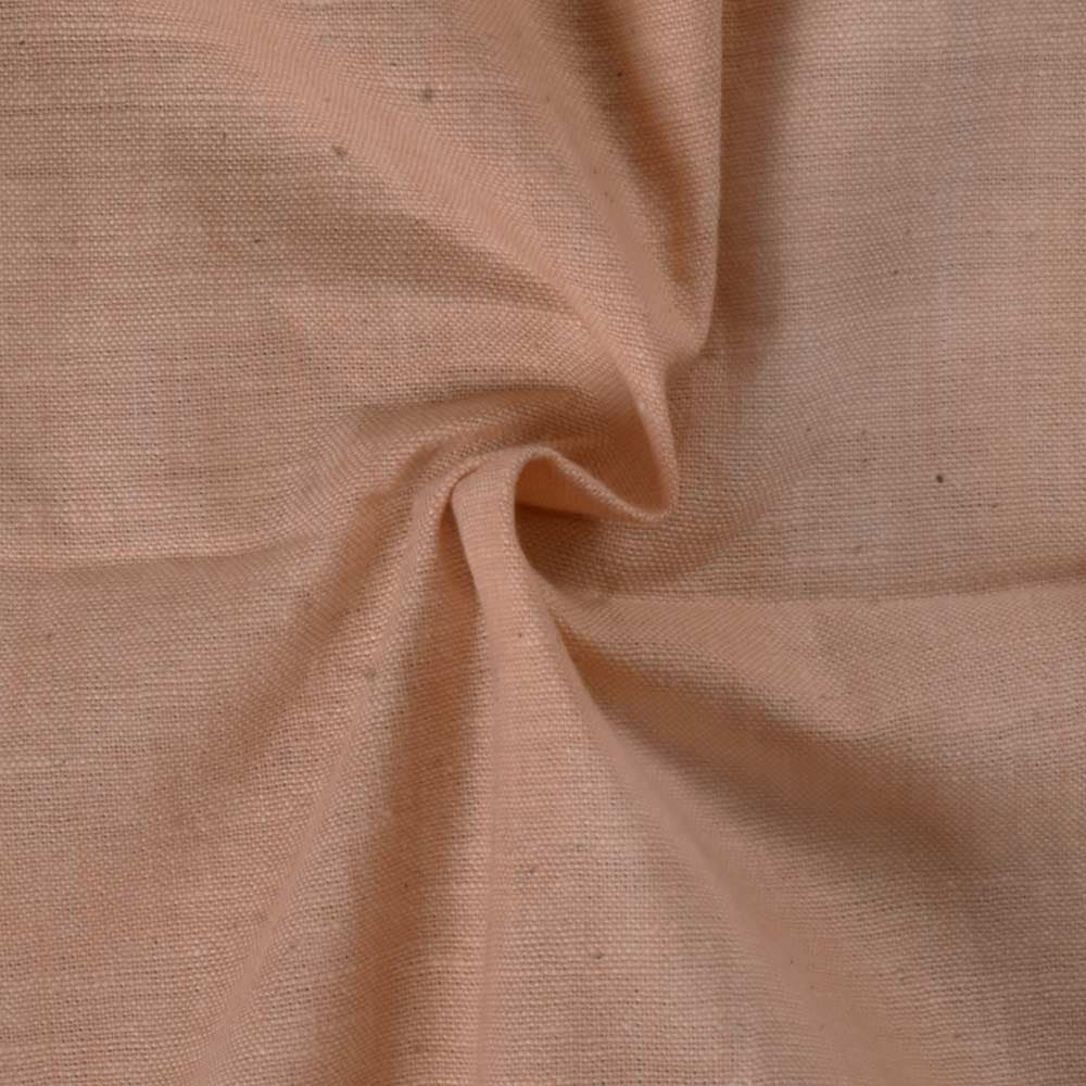 Chambray Peach Khadi Cotton 115 GSM Handwoven Fabric N17