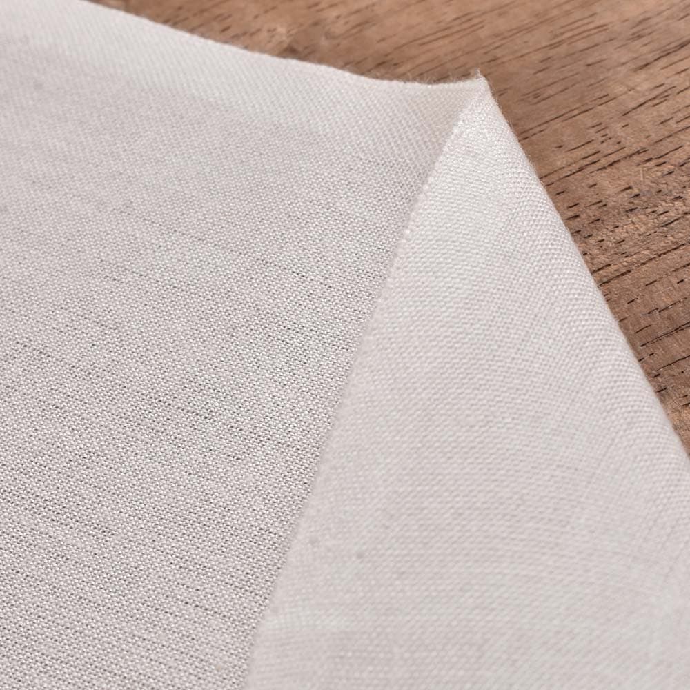 Plain Off-White Bamboo & Cotton 105 GSM Handwoven Fabric