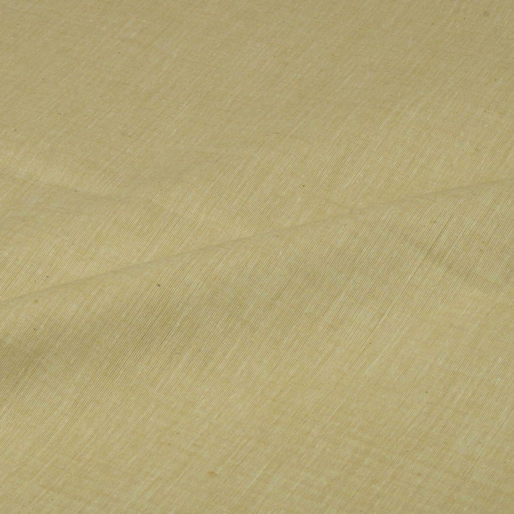Chambray Pastel  YELLOW Pure Cotton Handwoven Fabric 