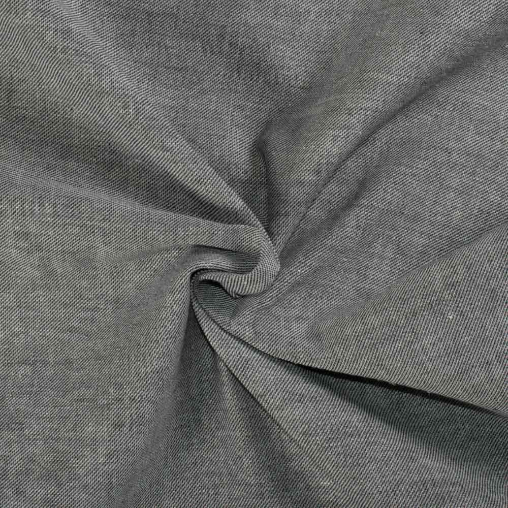 Check Twill Grey Cross Color Pure Cotton 130 GSM Handwoven Fabric 69